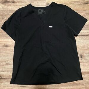 FIGS Catarina One Pocket Scrub Top Black Size XL